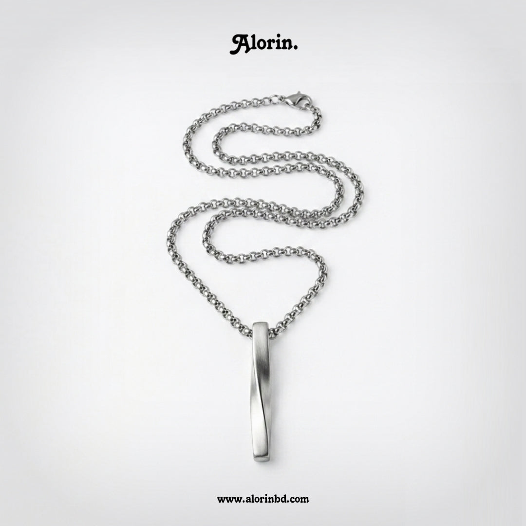 Bar twisted pendant (SILVER)