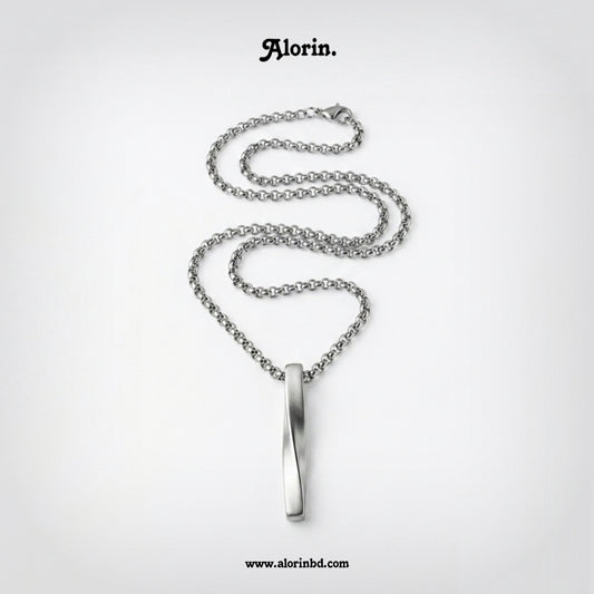 Bar twisted pendant (SILVER)