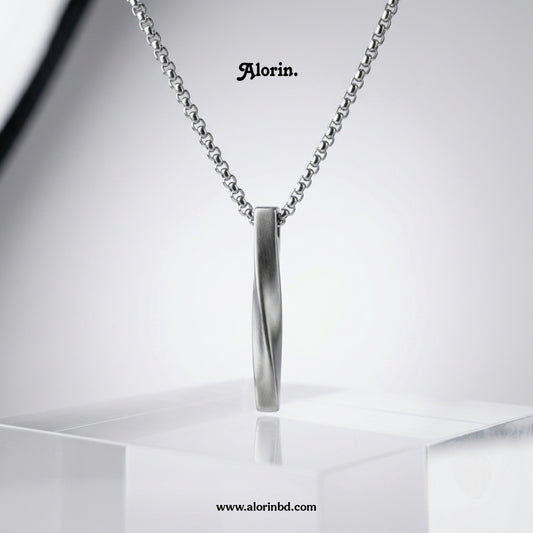 Bar twisted pendant (SILVER)