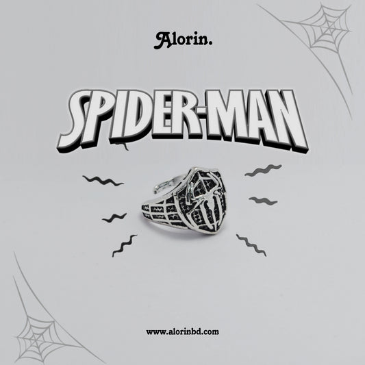 Spider-Man adjustable Ring (Black & Silver Edition)